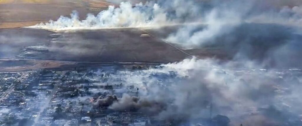 Fires raging