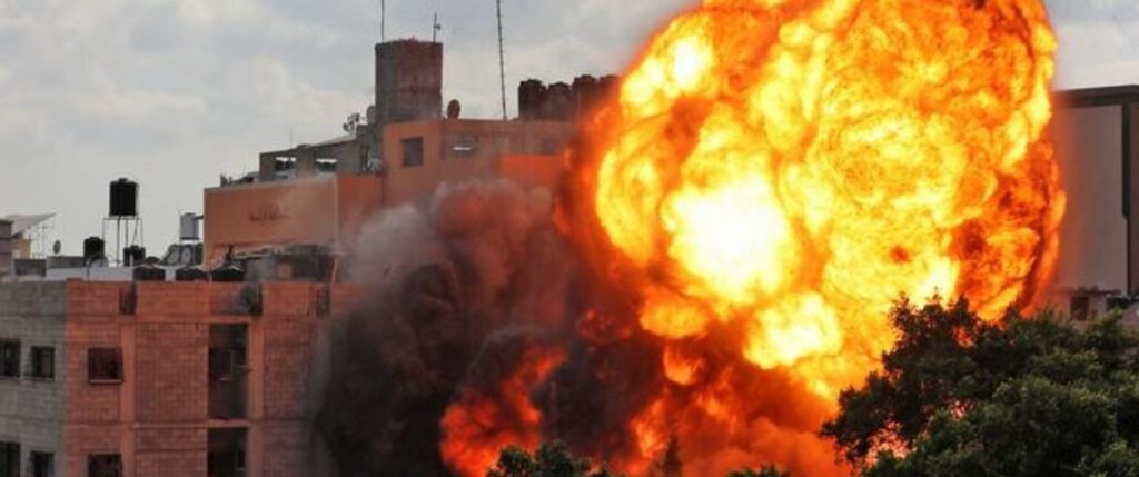 Bomb exploding